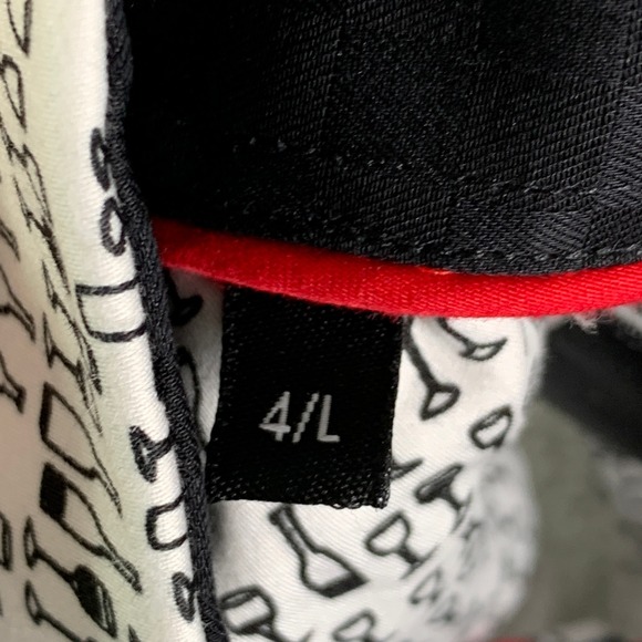 Maceeo Shirt Men Large Fibonacci Drinks White Flip Cuff Grometric Party Bold - Picture 5 of 11